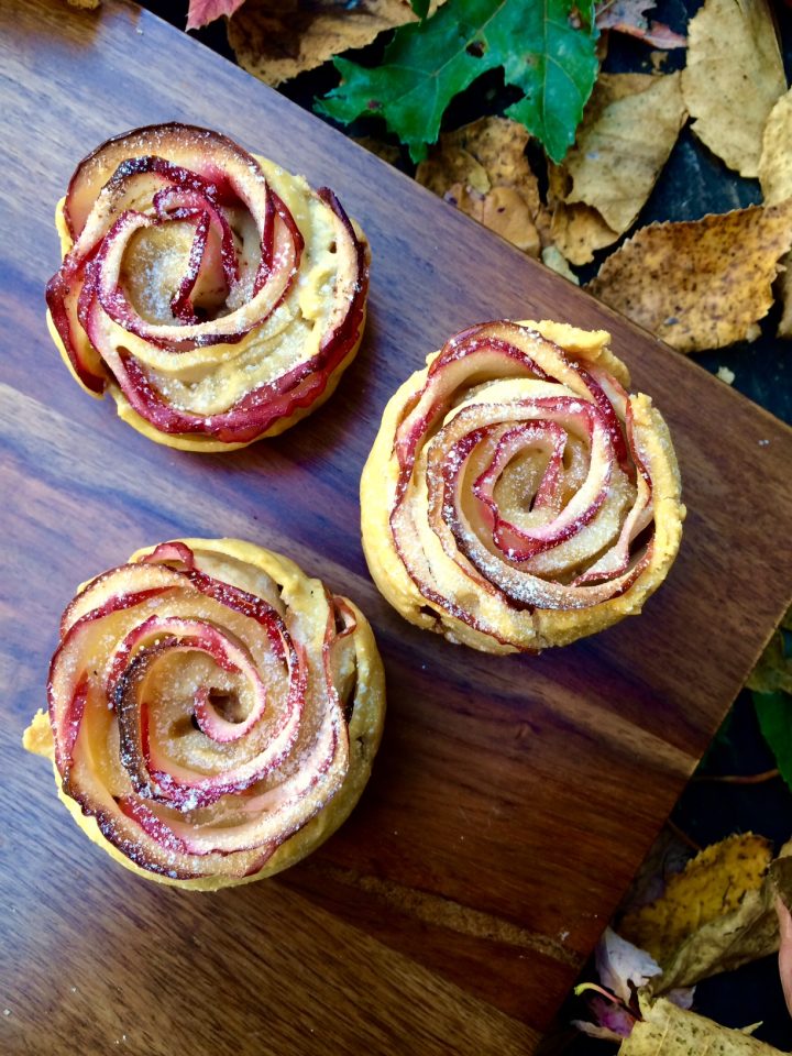 chai spiced apple rosettes