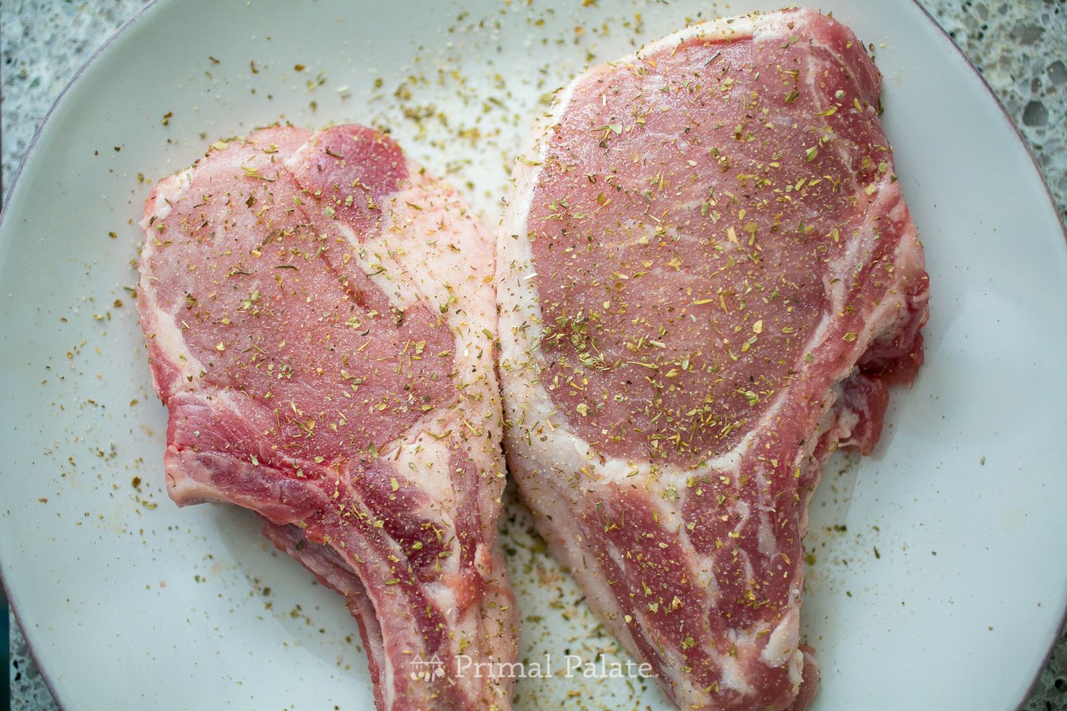 AIPFriendly Pan Roasted Pork Chops Primal Palate Paleo Recipes