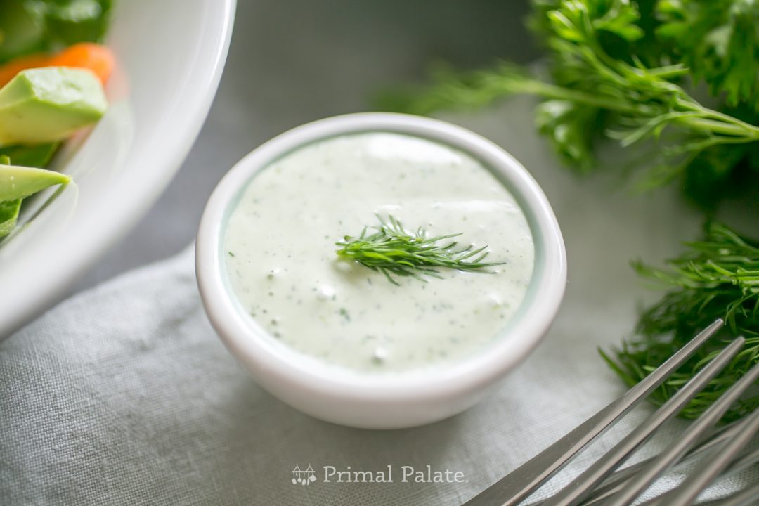 Garden Ranch Dressing Dairy Free Primal Palate Paleo Recipes