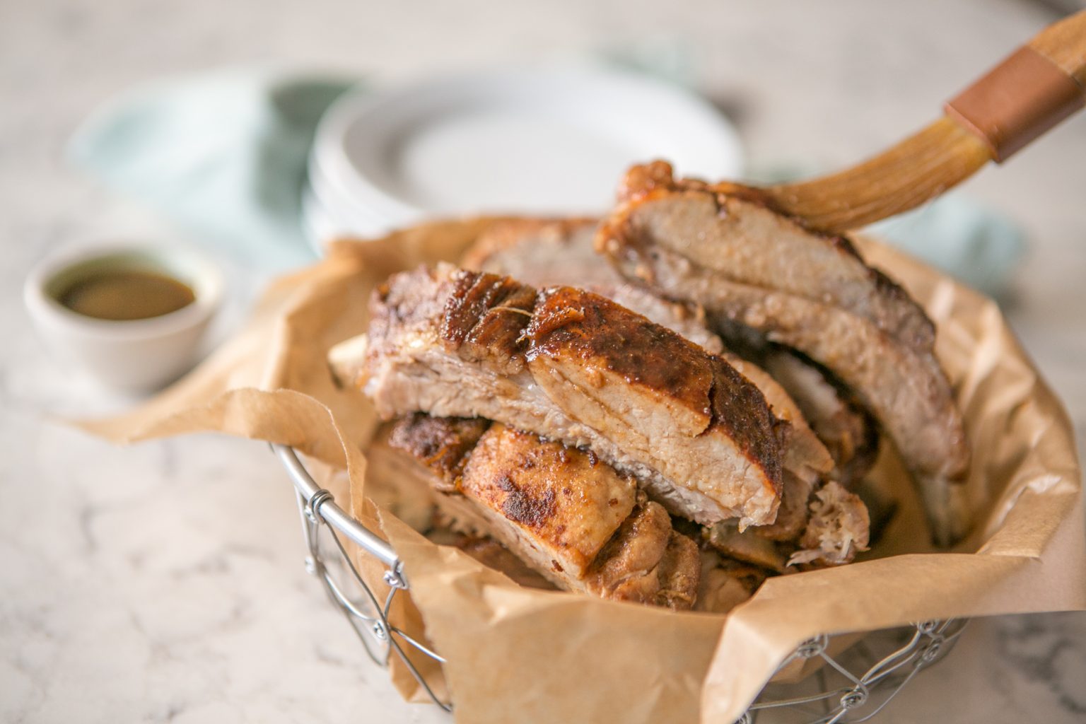 Chinese FiveSpice Ribs with Roasted Garlic & Herb Cauliflower Primal