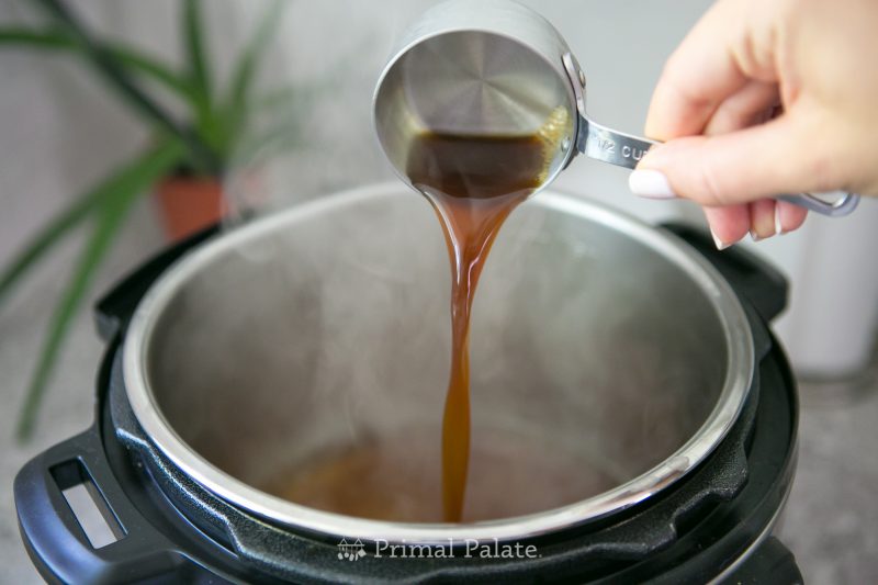 Coconut Aminos into the Instant Pot