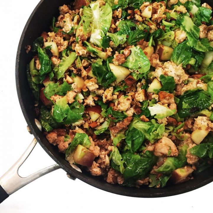 Ground Turkey Brussels Sprout Stir-Fry | Primal Palate | Paleo Recipes-image