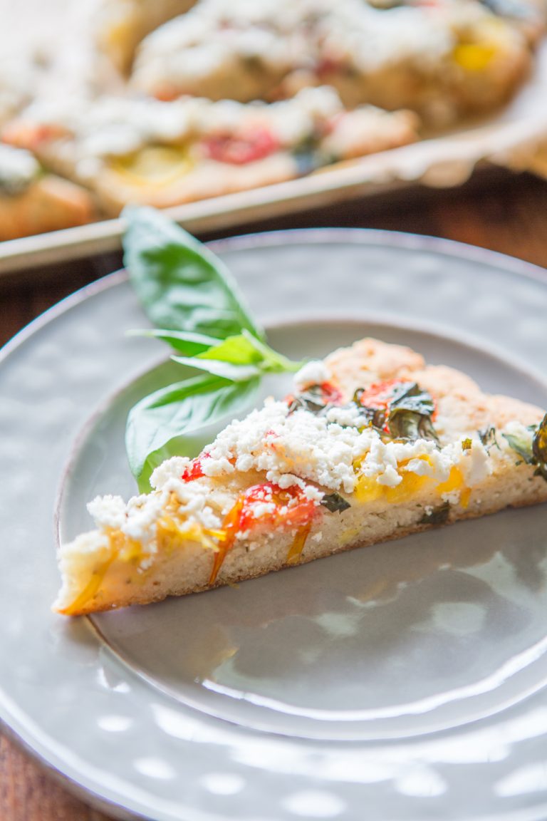 Tomato, Basil, and Ricotta Flatbread Primal Palate Paleo Recipes