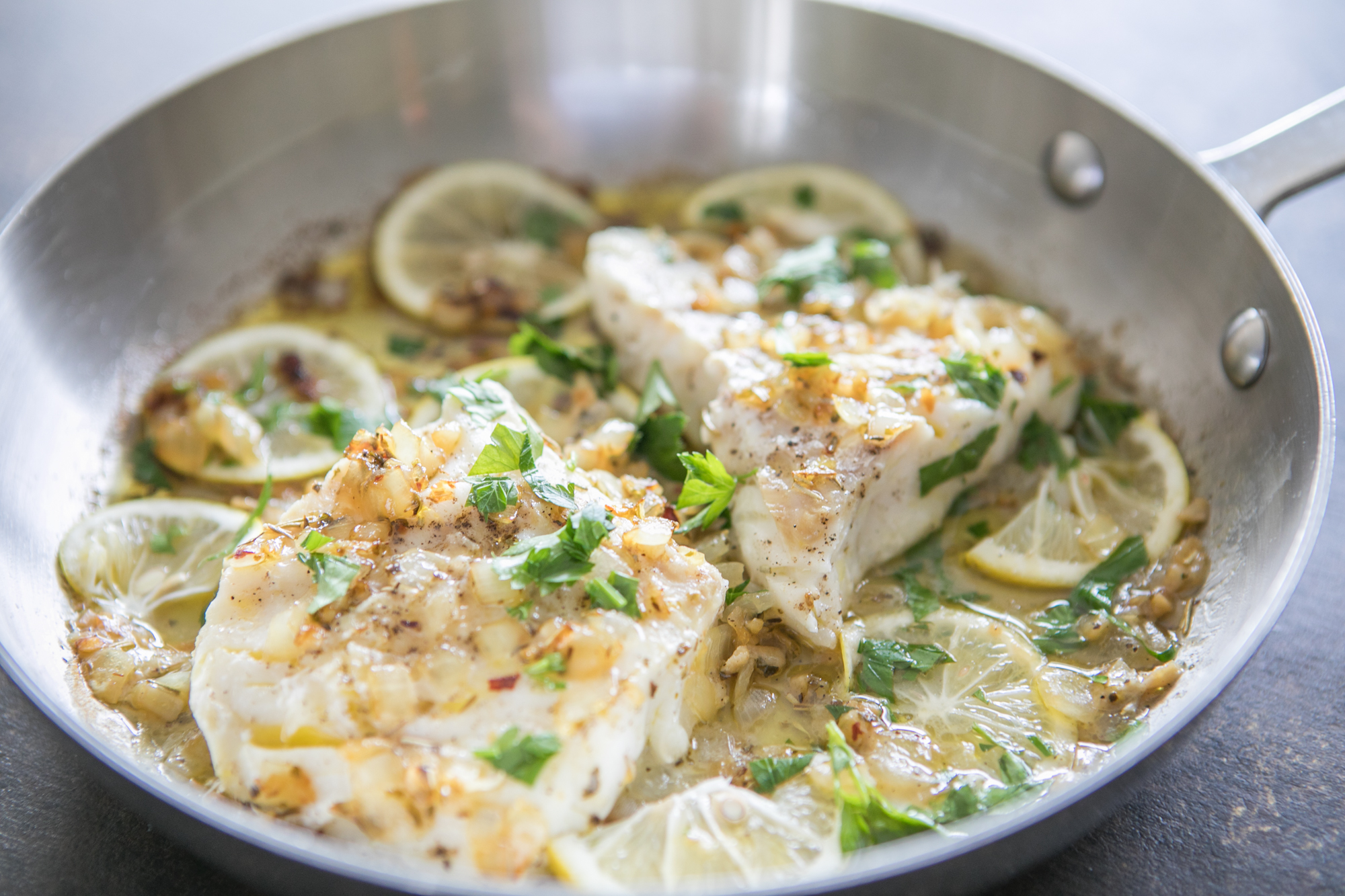 Pan Seared Cod with Herbs and Lemon Primal Palate Paleo Recipes